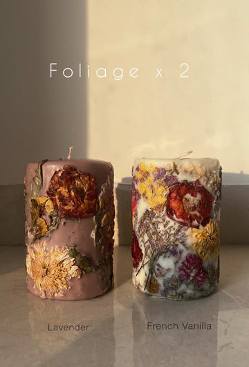 Foliage candles ( Set of 2)